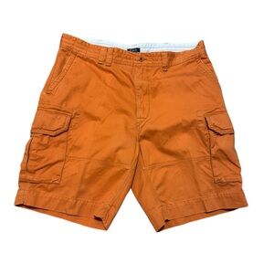 Vintage Polo Ralph Lauren Cargo Shorts Mens Sz 42T /42L Orange Baggy Y2K